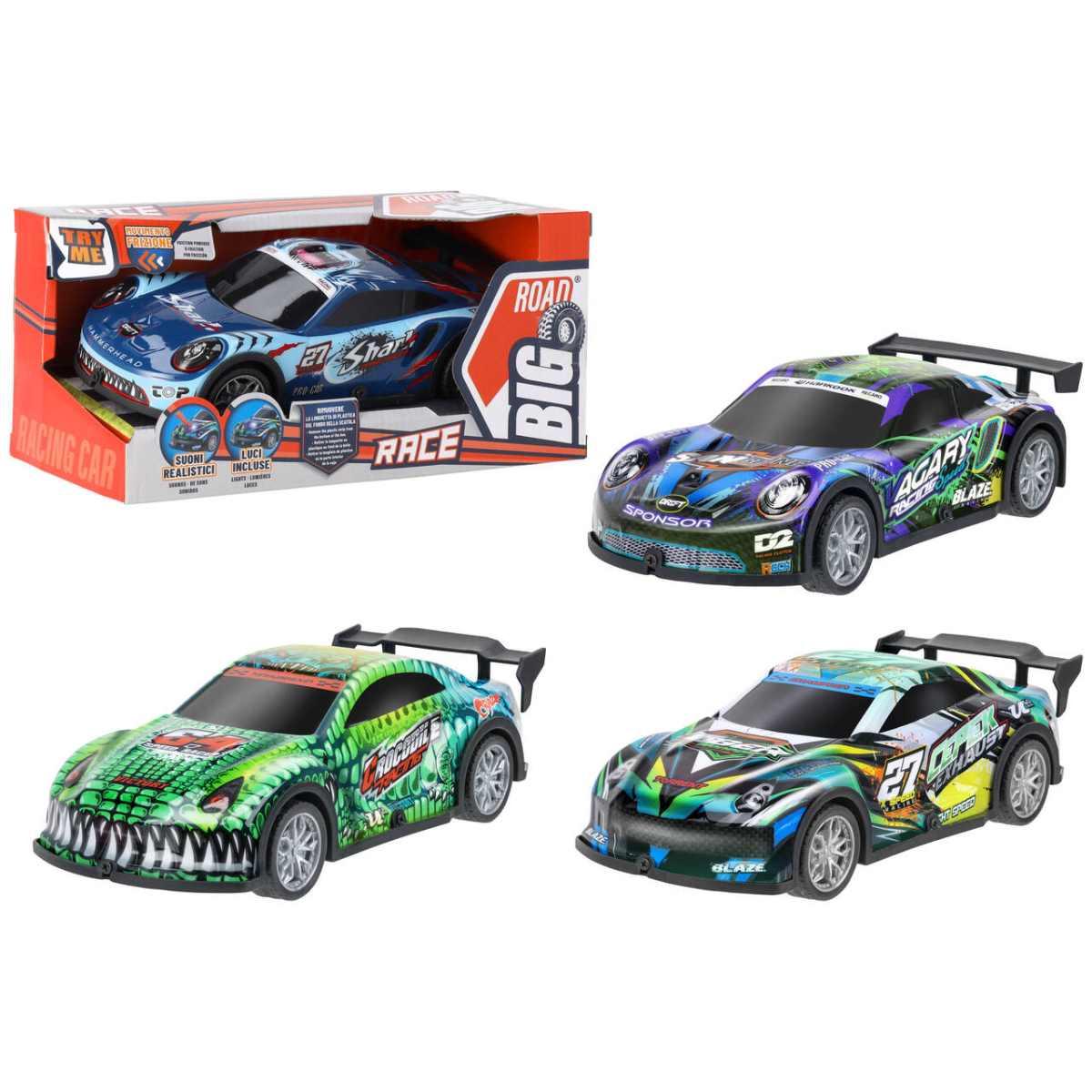Auto race frizione b/o c/luci/suoni 4 ass try me