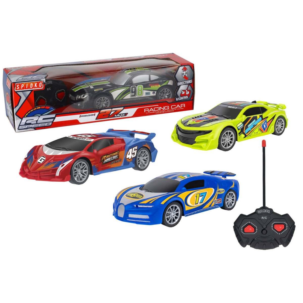 R/c auto da corsa scala 1:22 3funz 27mhz 4ass.