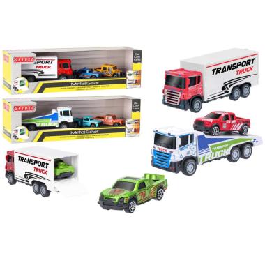 Camion die cast frizione c/2 veicoli die cast 4ass