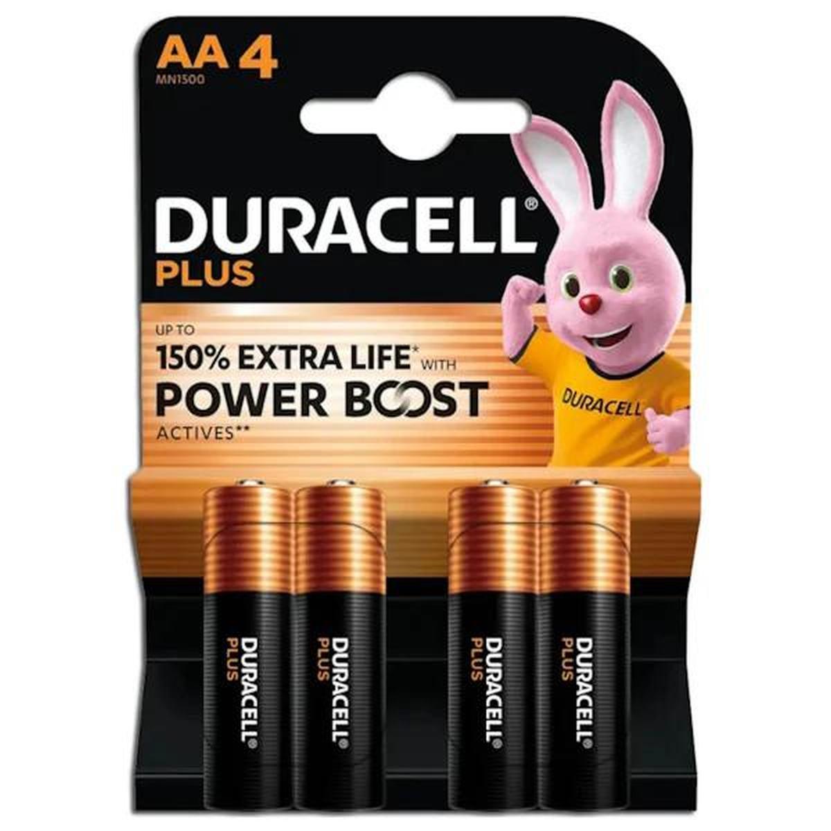 Duracell plus power boost stilo 4pz mn1500 aa4