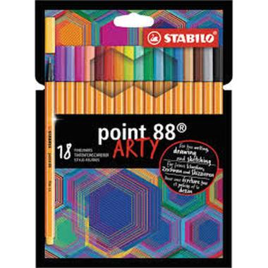 Stabilo point 88 arty 18 col ass