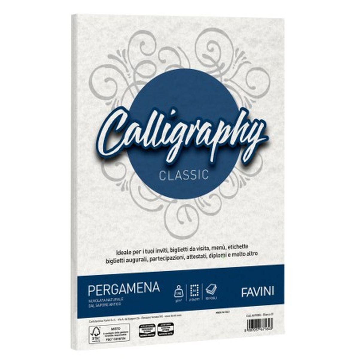 Calligraphy pergamena 50fg 190gr a4 bianco
