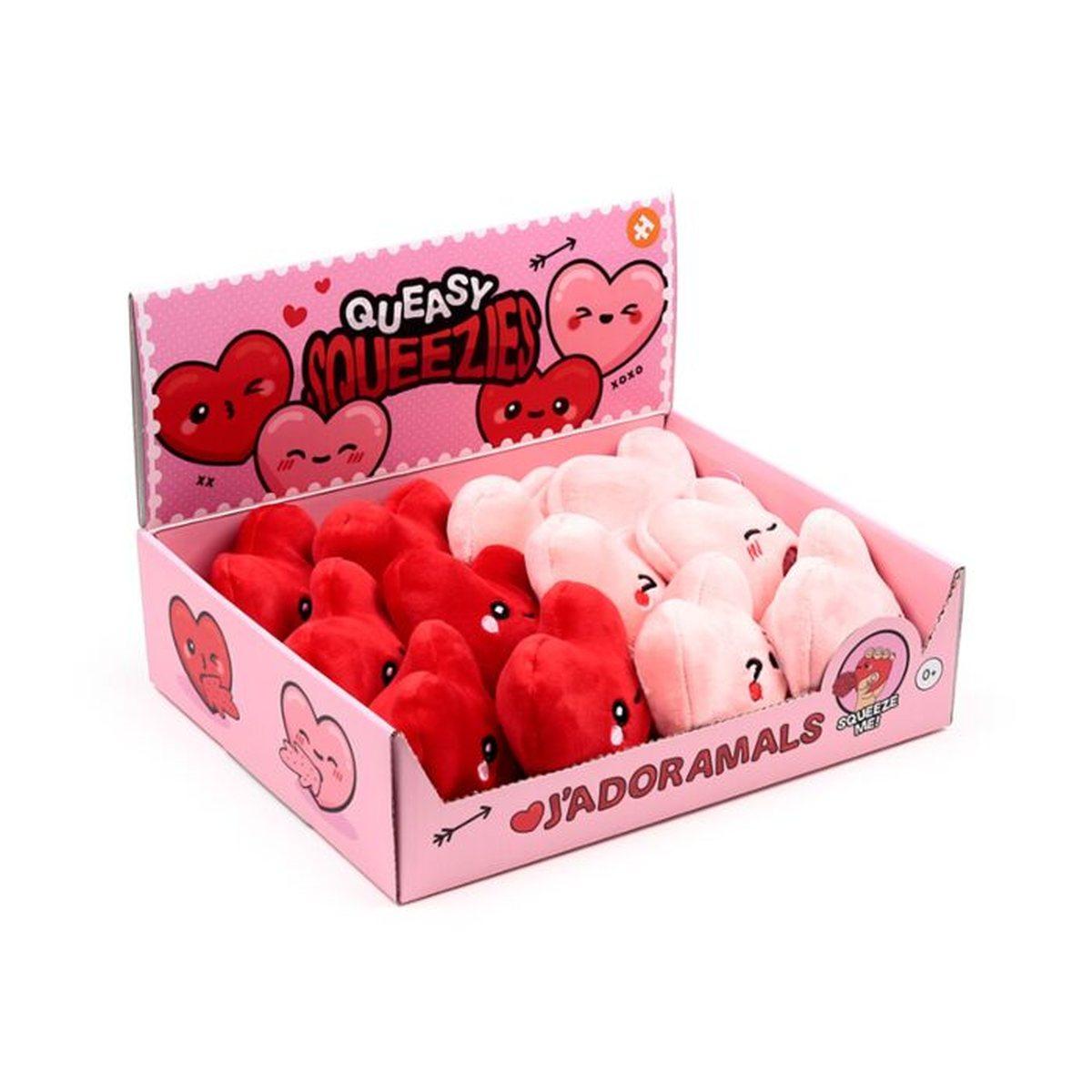 Antistress di Peluche - Cuore - J'Adoramals - Queasy Squeezies CF12