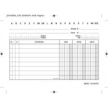 Schede 3 colonne d/a/s 10.5x14.8 pz.100
