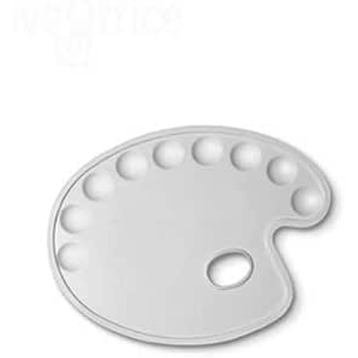 Tavolozza ovale in plastica 17x23