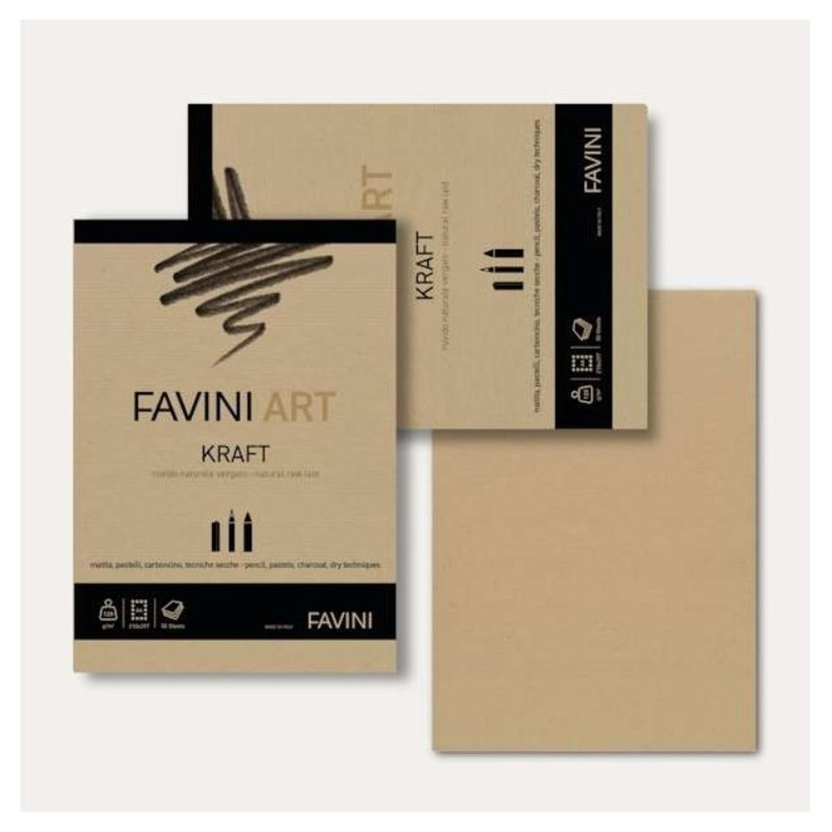 FAVINI ART KRAFT BL. COLL. L/C 120 g FF50   A4