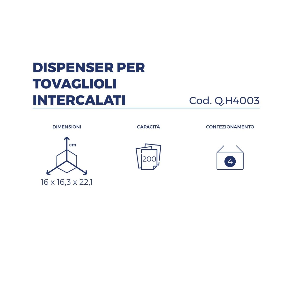 Dispenser da tavolo per tov.interfogliati 210x160