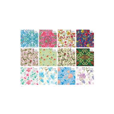 Carta regalo raso fiori scatole da 100 fogli ass.t