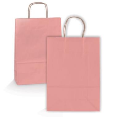 Borse con cordoncino allegra colorato f.to 22x10x27 rosa cipria