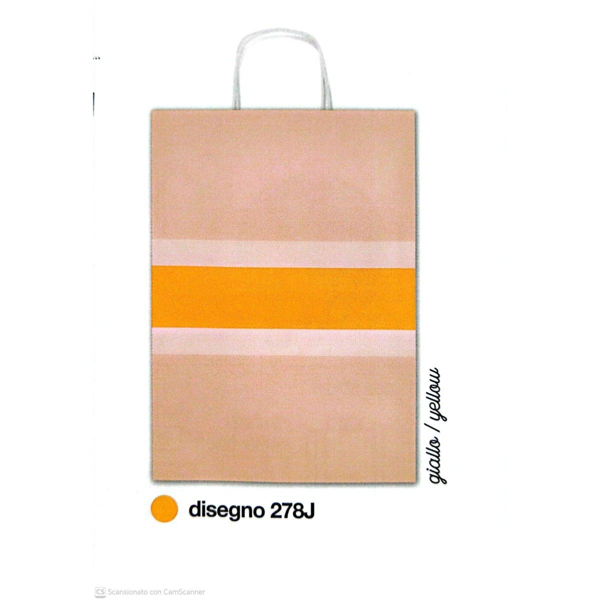 Borse con cordoncino allegra colorato f.to 36x12x46 tinta unita bicolor arancio