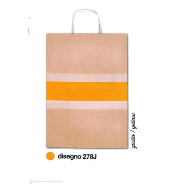 Borse con cordoncino allegra colorato f.to 36x12x46 tinta unita bicolor arancio