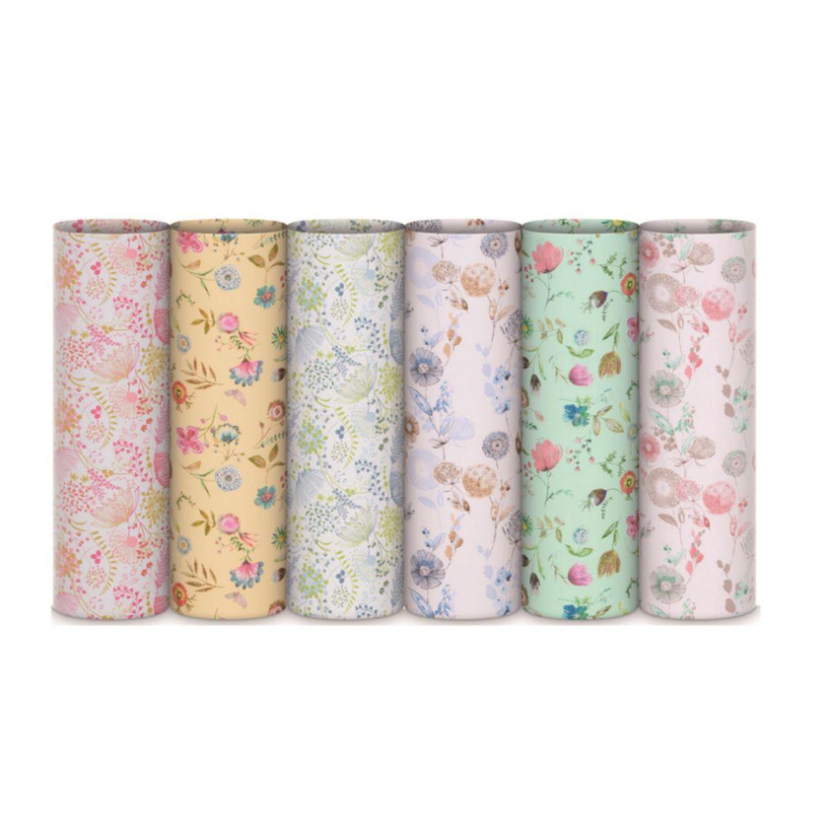 Carta regalo ecocarta rotolino da 70cm x2mt ass.fiori di campo