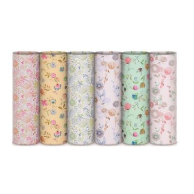 Carta regalo ecocarta rotolino da 70cm x2mt ass.fiori di campo