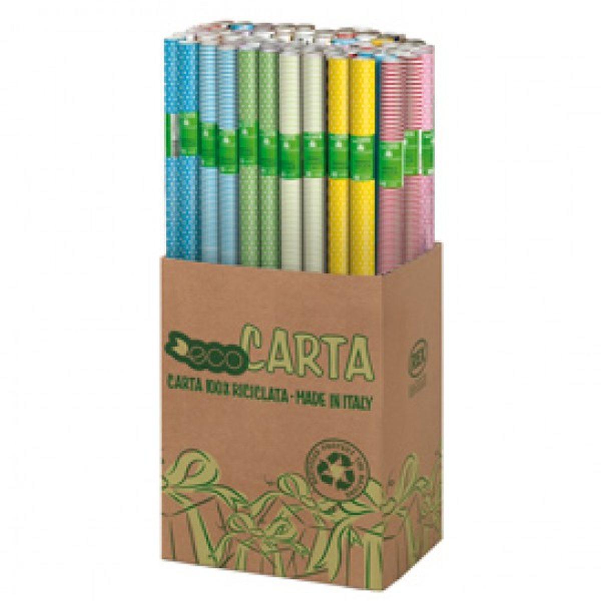 Carta regalo ecocarta rotolino da 70cm x2mt ass.graphic