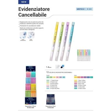 Esp 24 evidenziatori cancellabili writech