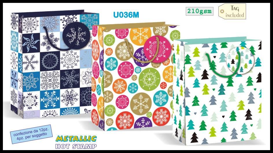 Shopper natale met 26x32x12