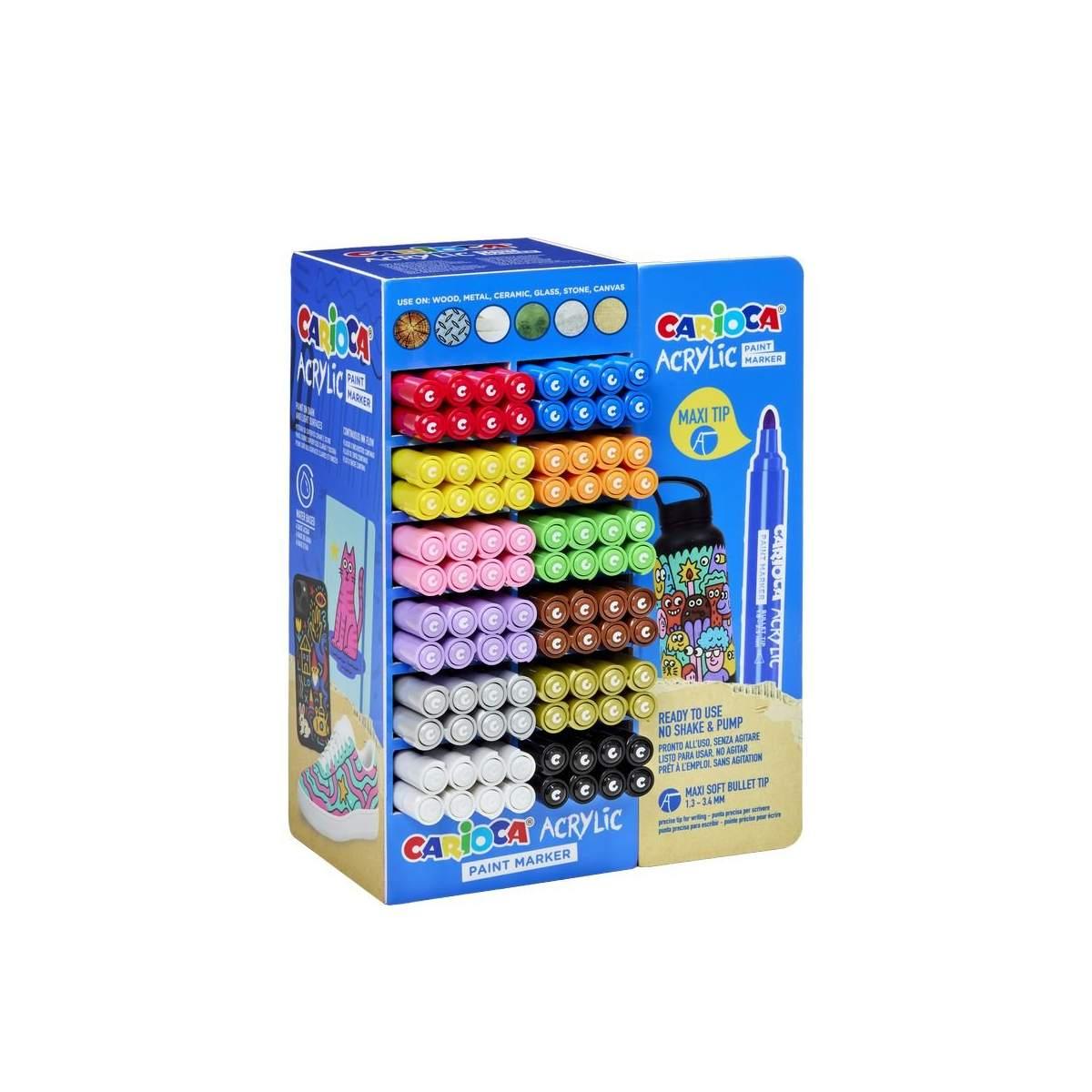 Carioca acrilic paint marker maxi display 96pz