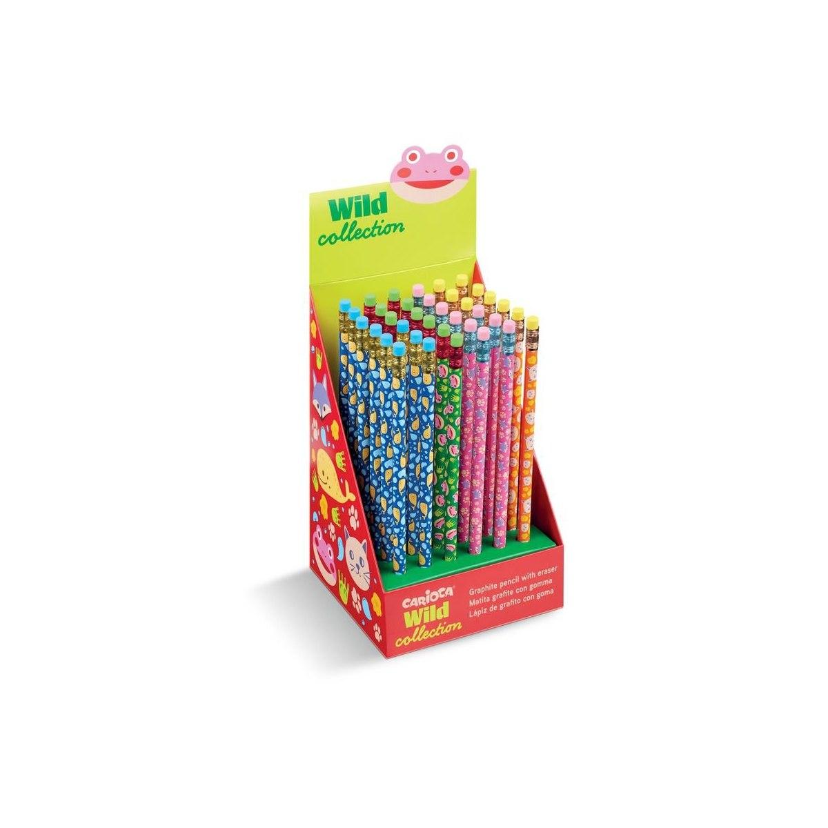 Carioca wild matita hb c/gomma esp.36pz