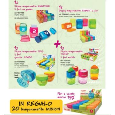 Promo pacco 60 temperamatite 4 mod. + omaggio