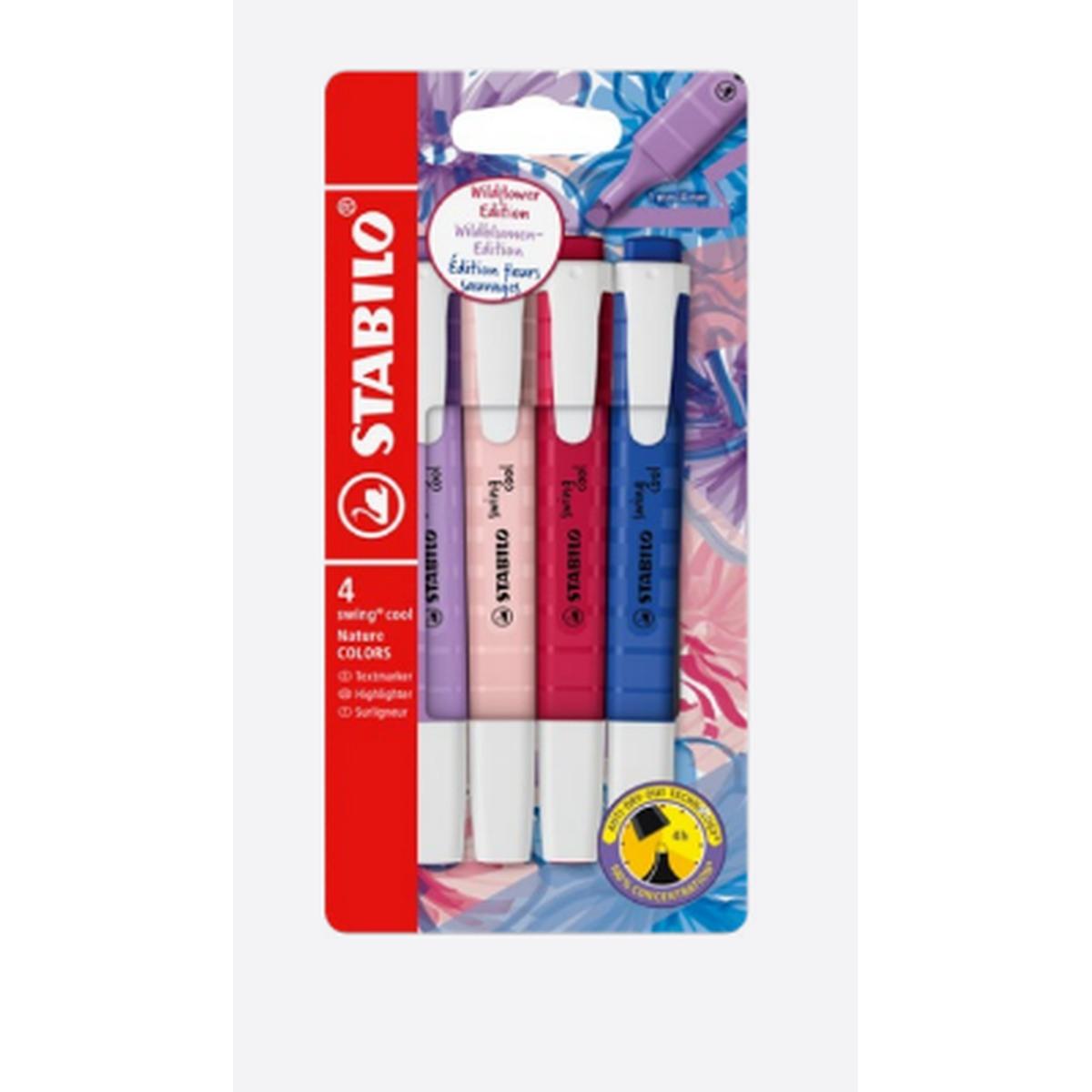 Blister 4pz stabilo boss swing cool wildflower