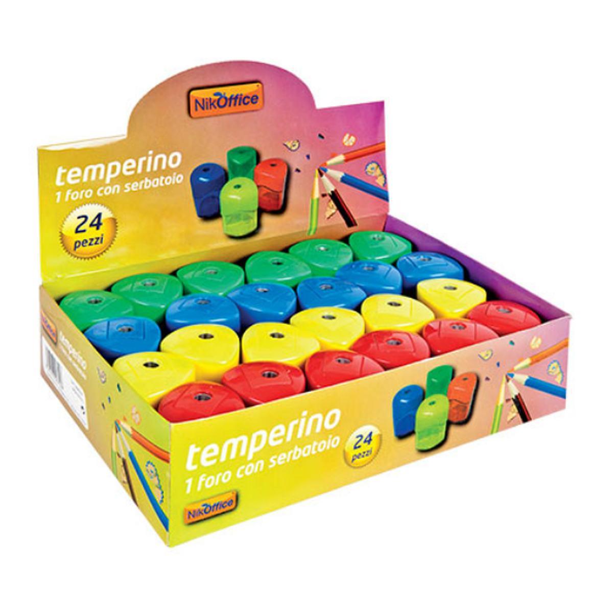 Temperamatite con tappo 2 fori cf.24 pz