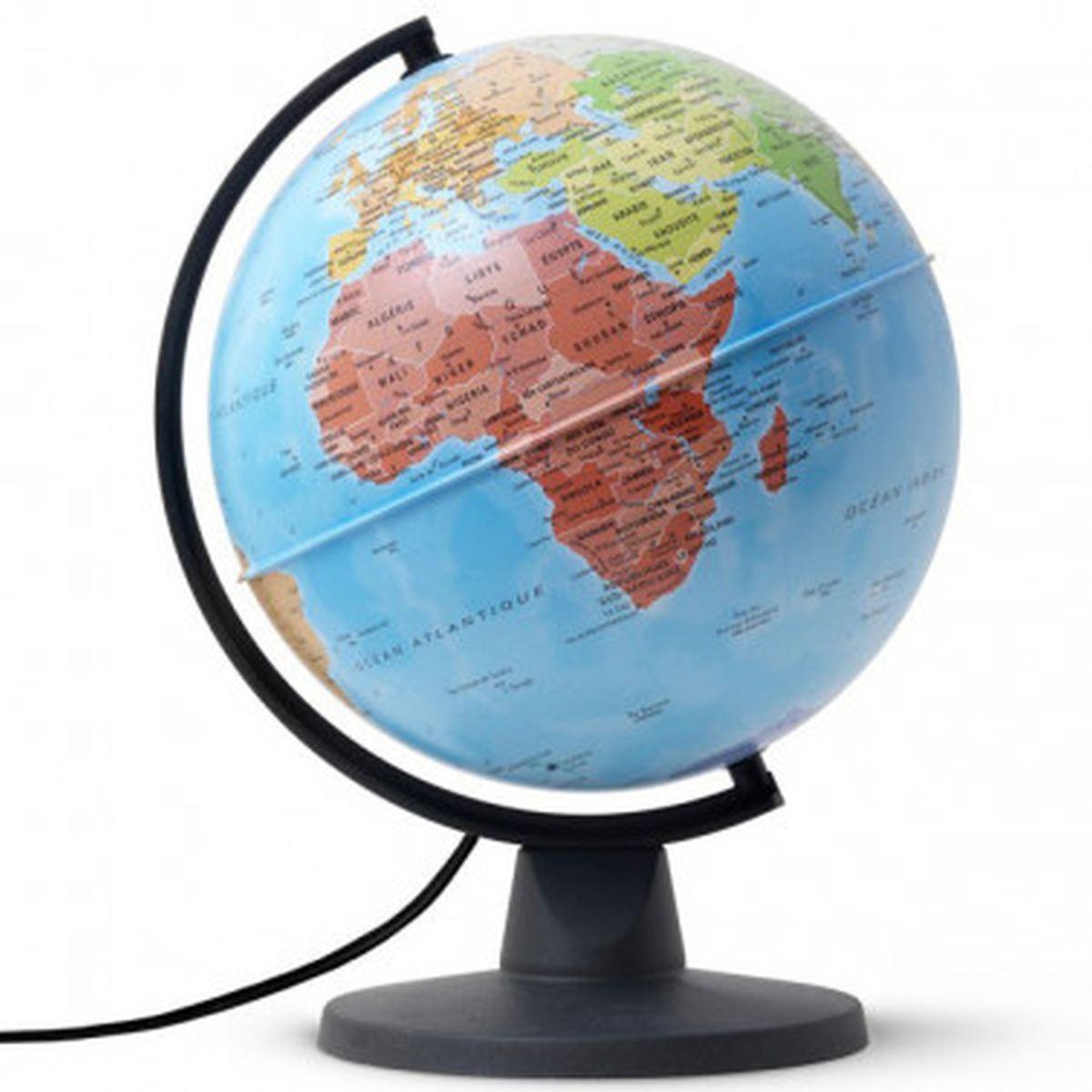 GLOBO D.16 cm POLITICO CONTINENTI LUCE LED USB