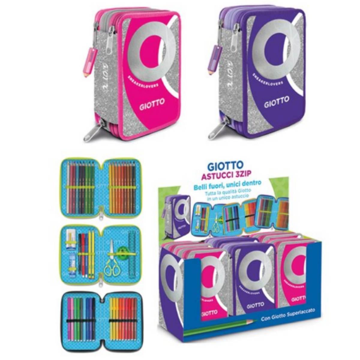 Astuccio giotto 3 zip collez. sneakerlovers con supermina