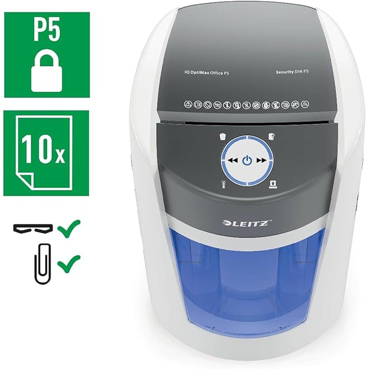Distruggidocumenti leitz iq optimax homeoffice 225 p5