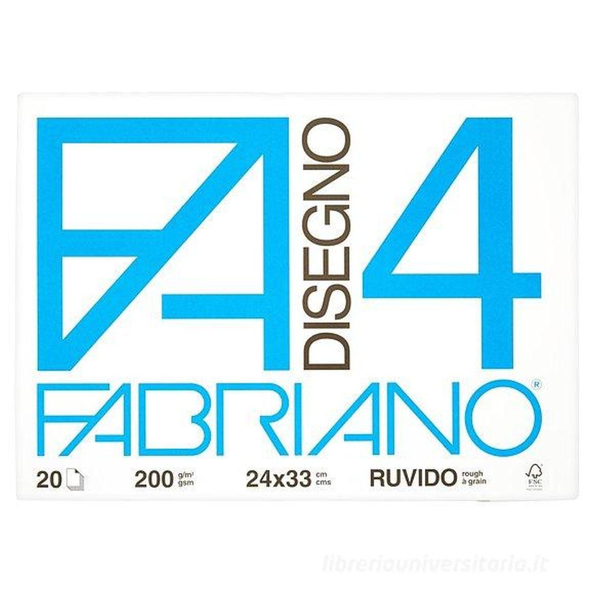 Blocco fabriano 4 fg.20 24x33 ruvido