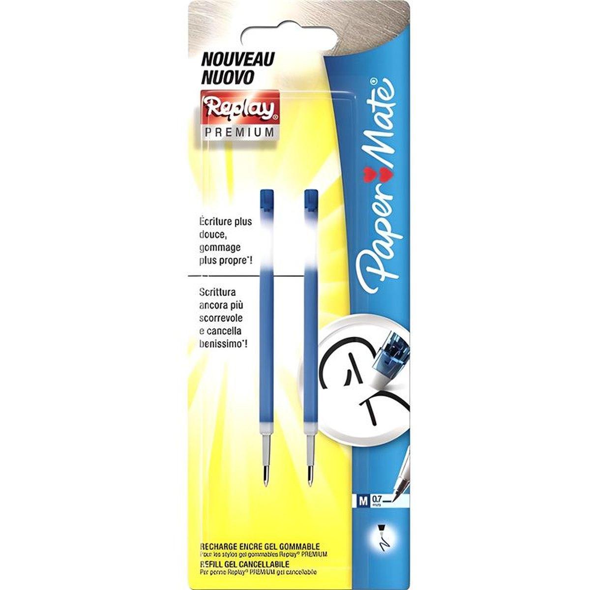 Refil x penna replay premium gel pz.2 blu