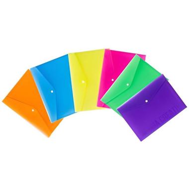 Buste c/bottone a4 5pz ass