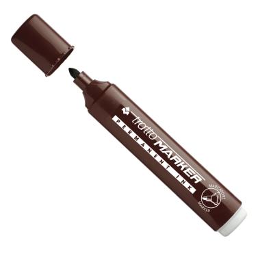 Tratto marker punta tonda cf.10 pz. marrone