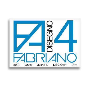Blocco fabriano 4 fg.20 33x48 liscio