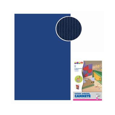 Cartoncino ondulato 50x70 fg.10 blu scuro