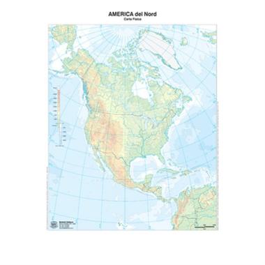 Cartina scolastica muta  nord america pz20