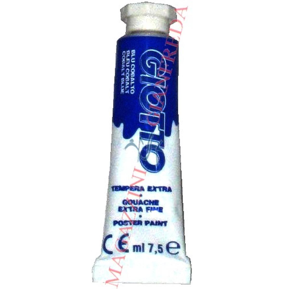 Tempera tubetto 7,5ml cf.10 pz.blu cobalto