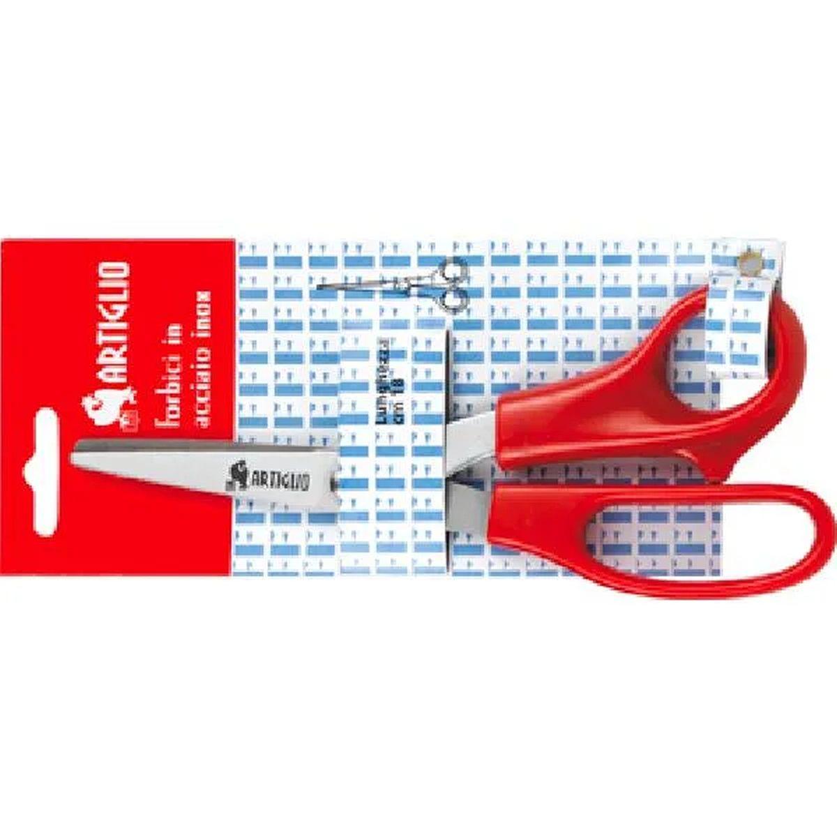 Forbici manico rosso abs cm 16cm