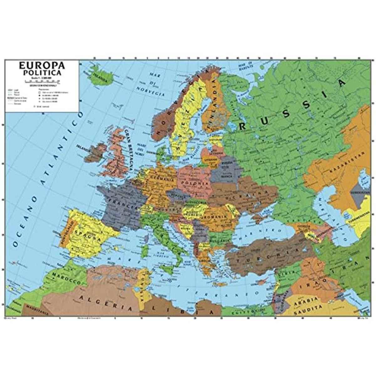 Cartina scolastica plast.europa pz.20