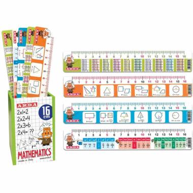 Barattoli 24 righelli cm16 mathematics