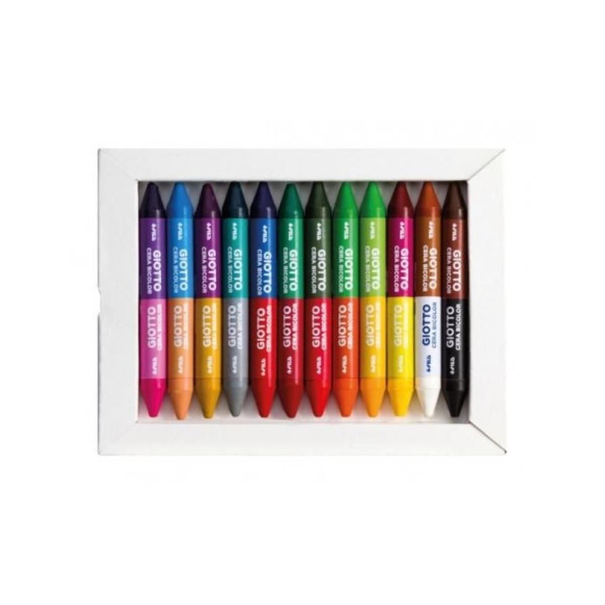 Giotto cera bicolor 12pz