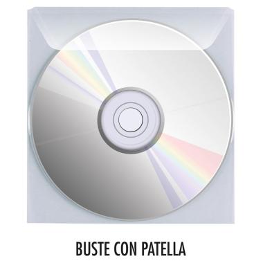 Busta trasp.porta cd/dvd c/patella pz.25