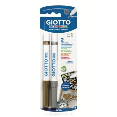Blister 2 giotto color metal oro/arg