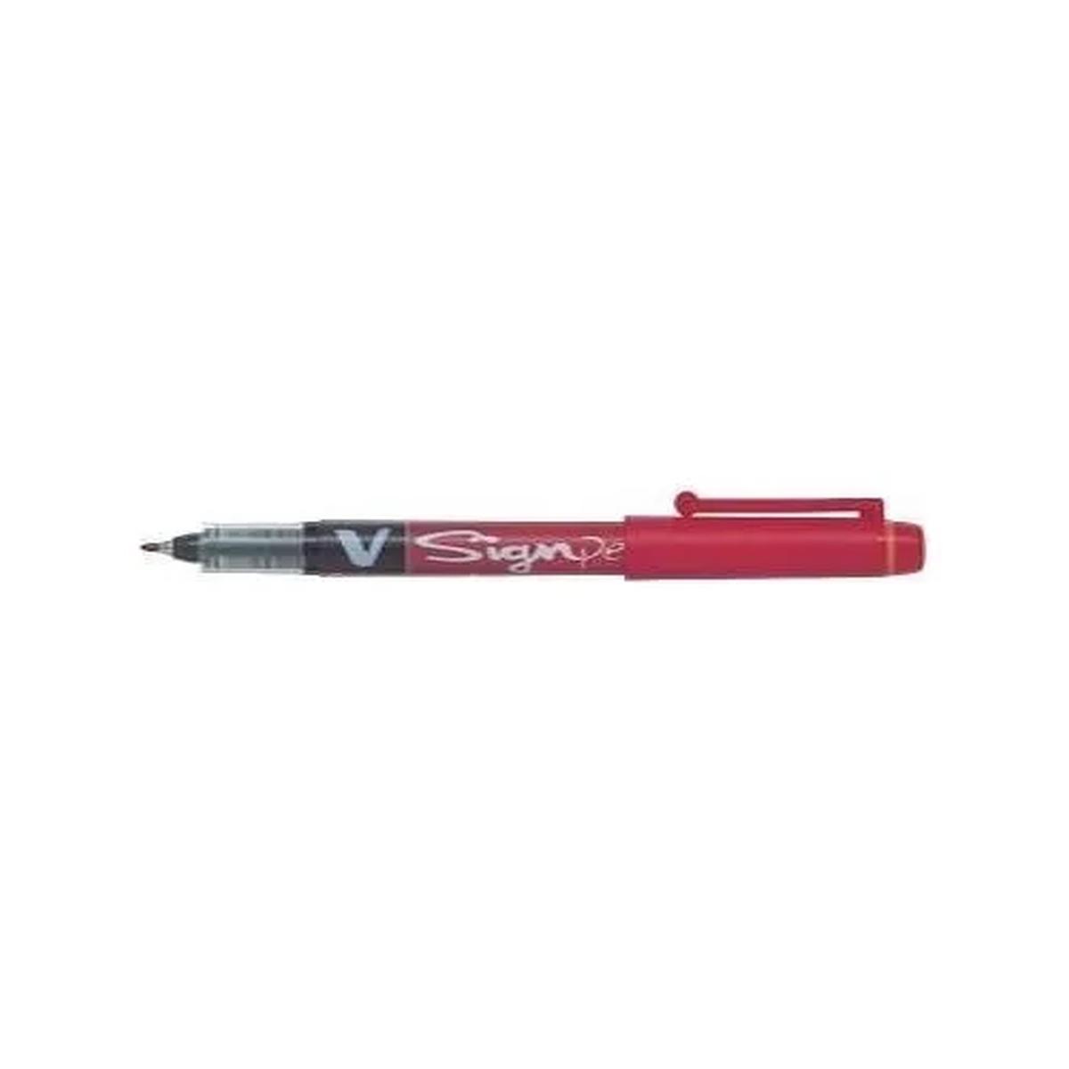 Penna v-signpen cf.12 pz. rosso
