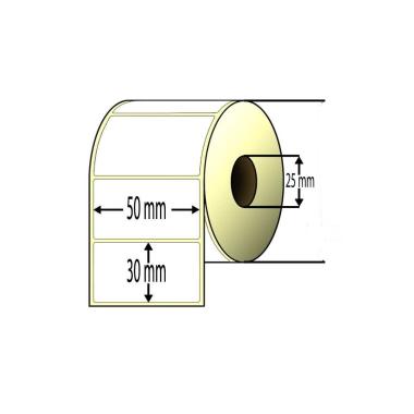 Etichette su rot termico 50x30 d.25 1000pz