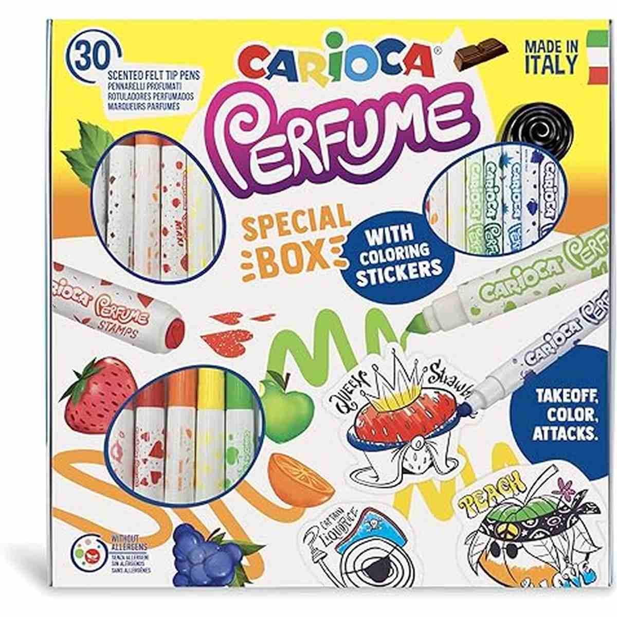 CARIOCA Perfume Special 30pcs + Stickers Felt Tip Pens
