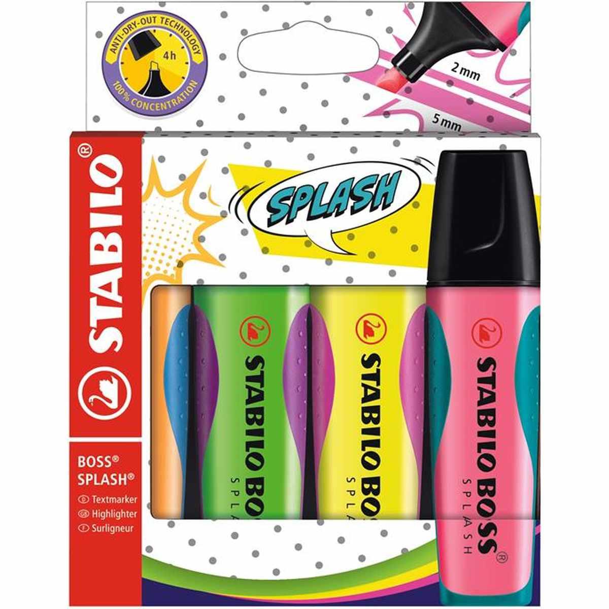 Stabilo boss splash ast.4pz