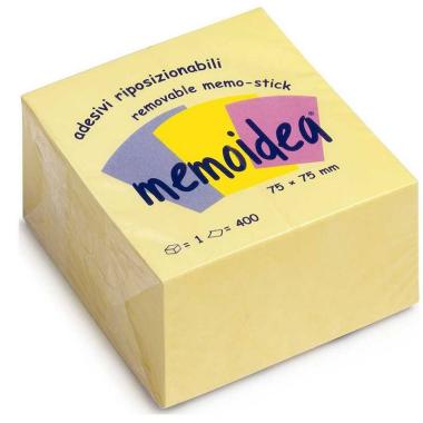 MEMOIDEA CUBO GIALLO 76x76 400FG