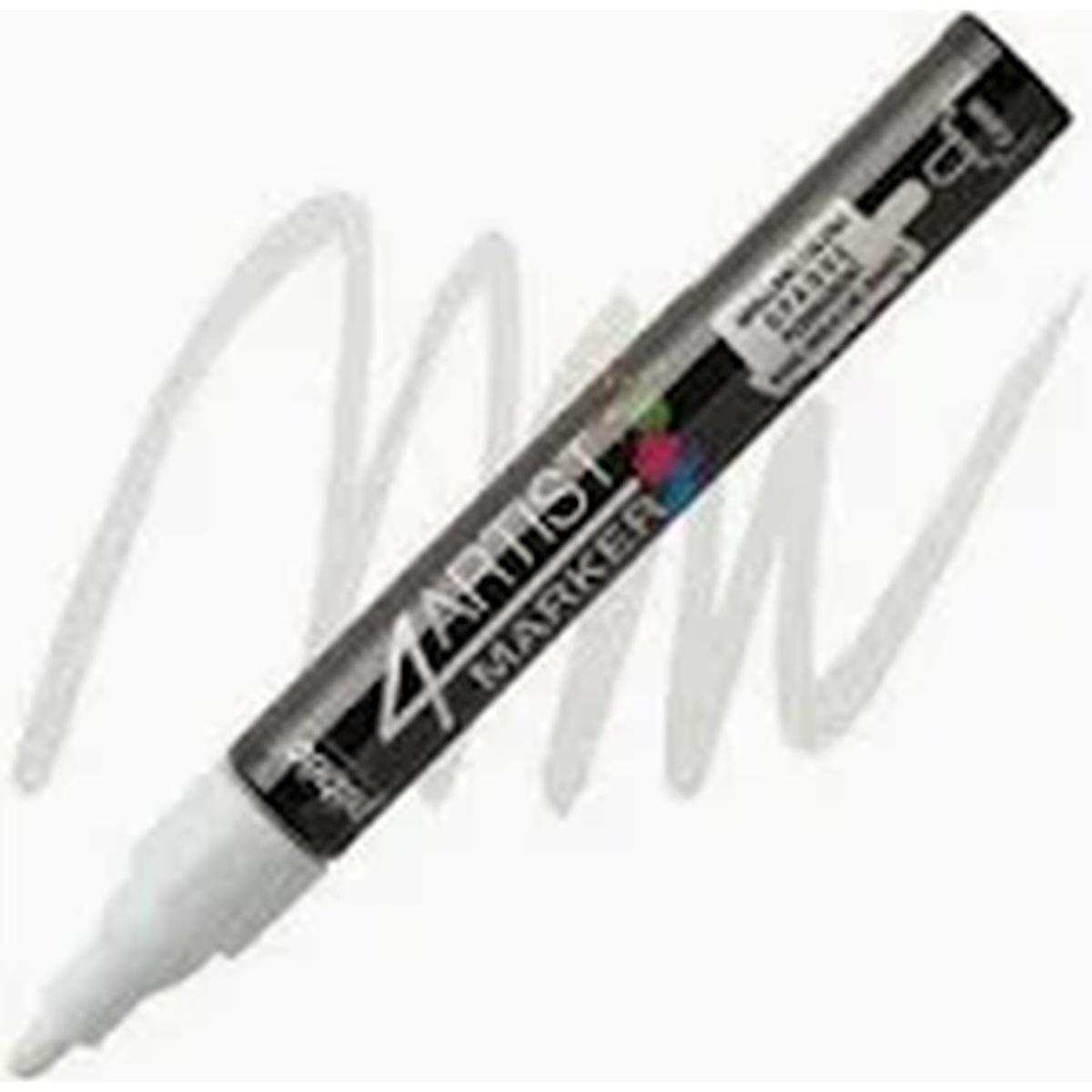 Marker artist tessuto 4mm bianco