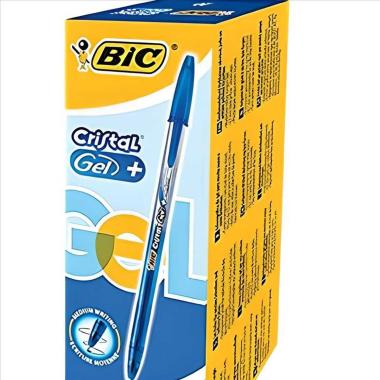Penna cristal gel   cf.20 pz. nero