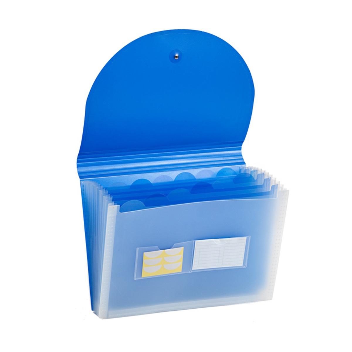 Portadocumenti a4 a soff.13 tasche blu